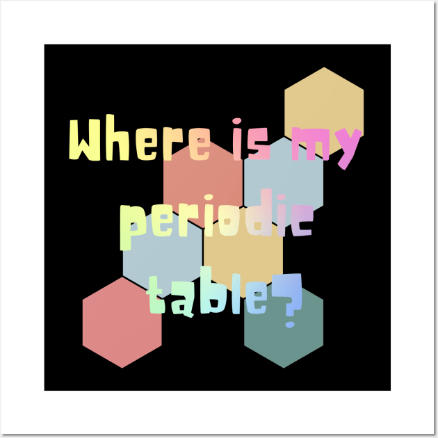 where is my periodic table? Wall Art by ScienceCorner